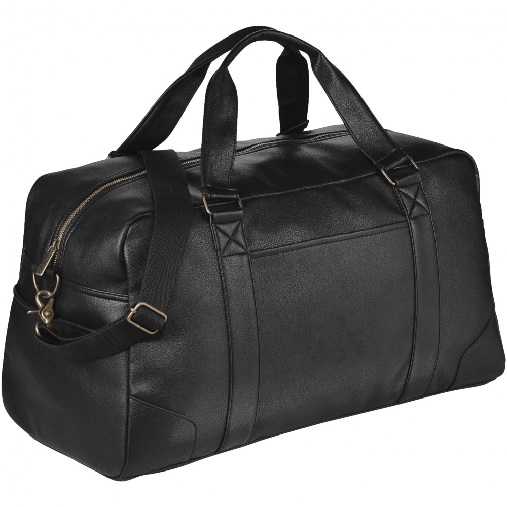 Logo trade promotional merchandise photo of: Oxford weekend travel duffel bag, black