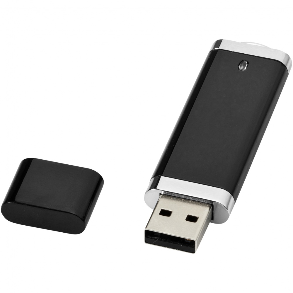 Logotrade promotional gift picture of: Flat USB, 4GB, black