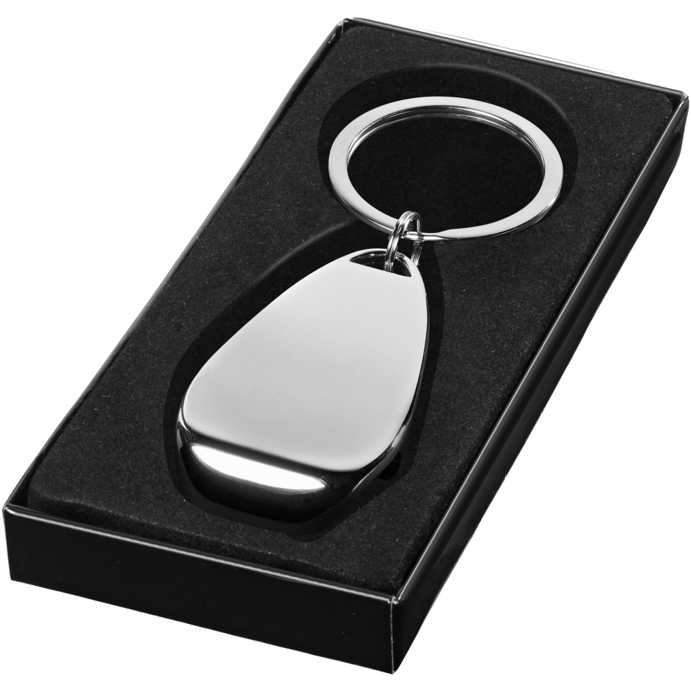 Logotrade promotional gift picture of: Bottle opener key chain, silver