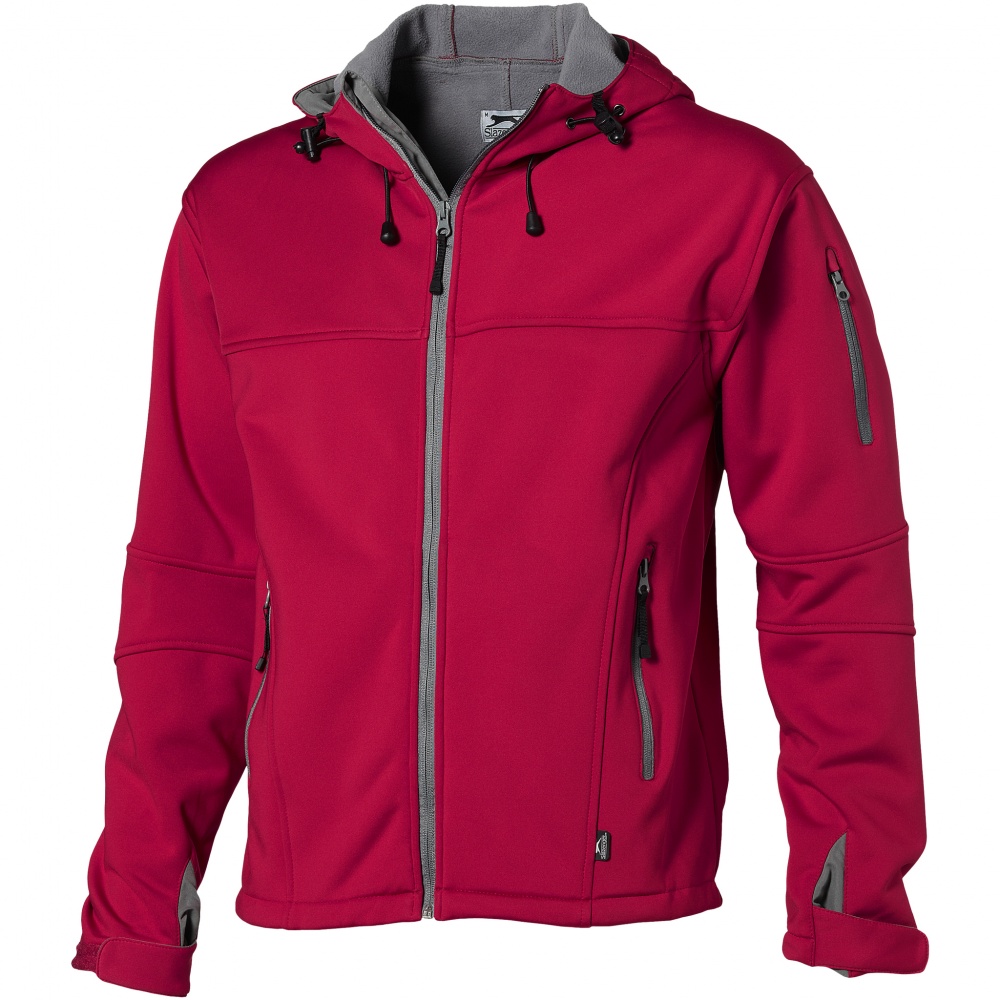 Logo trade promotional items image of: Match softshell jacket, red