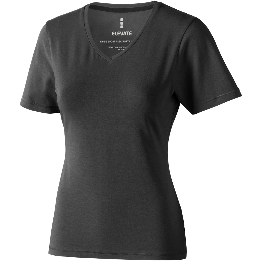 Logotrade promotional giveaway picture of: Kawartha short sleeve ladies T-shirt, dark grey