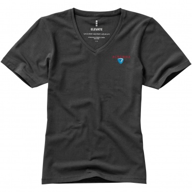 Logo trade promotional merchandise photo of: Kawartha short sleeve ladies T-shirt, dark grey