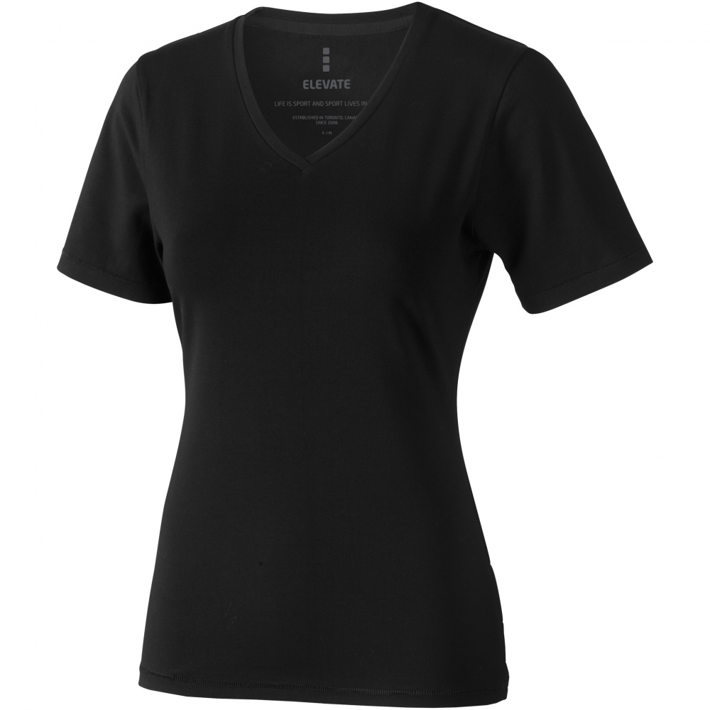 Logotrade business gift image of: Kawartha short sleeve ladies T-shirt, black