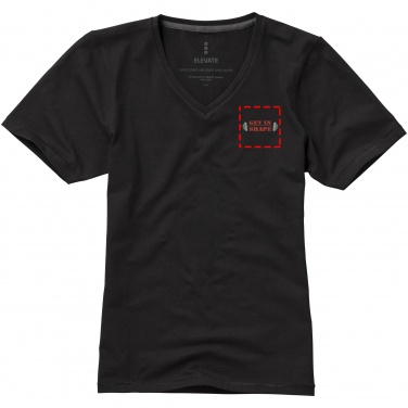 Logo trade promotional merchandise image of: Kawartha short sleeve ladies T-shirt, black
