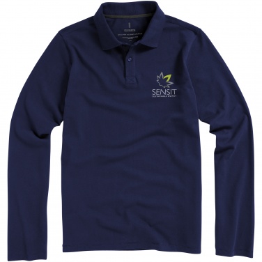 Logotrade promotional merchandise photo of: Oakville long sleeve polo navy