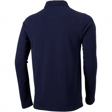 Logo trade promotional merchandise picture of: Oakville long sleeve polo navy