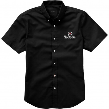 Logo trade advertising products image of: Manitoba short sleeve shirt, black