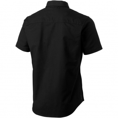 Logo trade promotional items image of: Manitoba short sleeve shirt, black