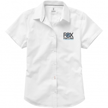 Logo trade promotional merchandise picture of: Manitoba short sleeve ladies shirt, white