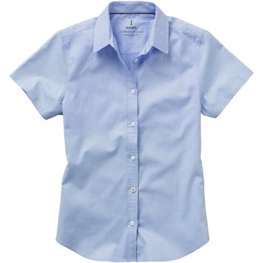 Logo trade promotional items picture of: Manitoba short sleeve ladies shirt, light blue