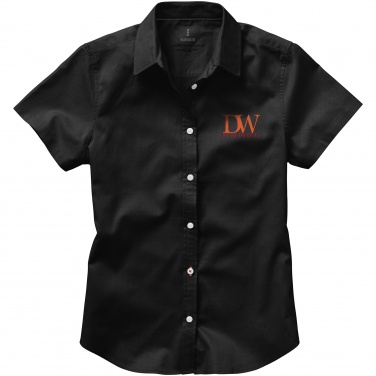 Logo trade advertising products picture of: Manitoba short sleeve ladies shirt, black