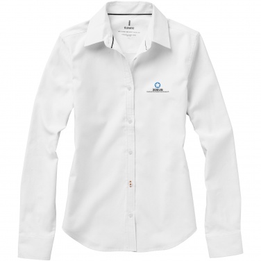 Logo trade promotional items image of: Vaillant long sleeve ladies shirt, white