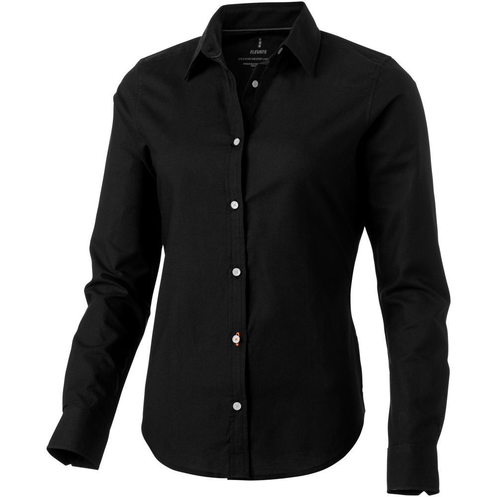 Logo trade promotional product photo of: Vaillant long sleeve ladies shirt, black