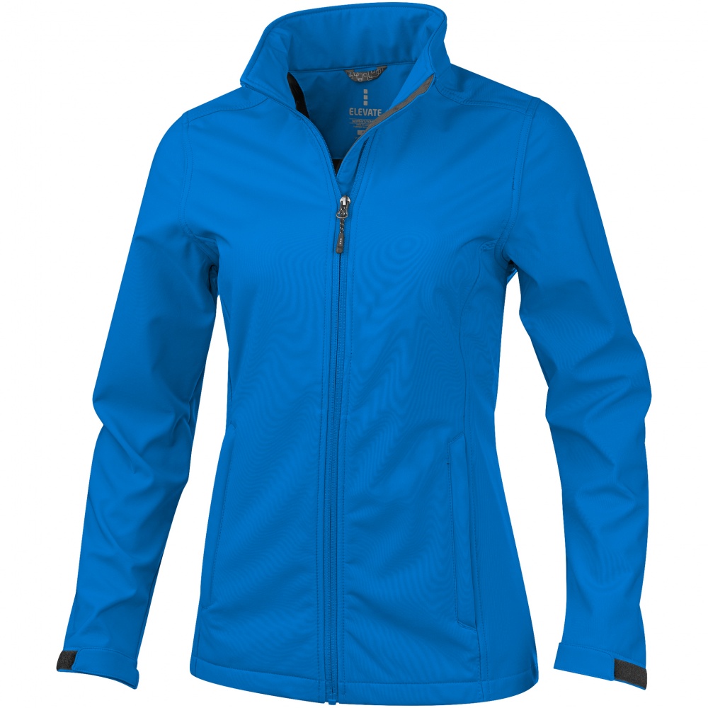 Logo trade promotional gifts picture of: Maxson softshell ladies jacket, lightblue