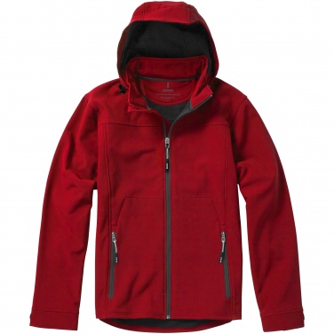 Logo trade promotional giveaway photo of: Langley softshell jacket, red