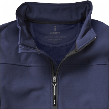 Logo trade promotional merchandise picture of: Langley softshell jacket, navy