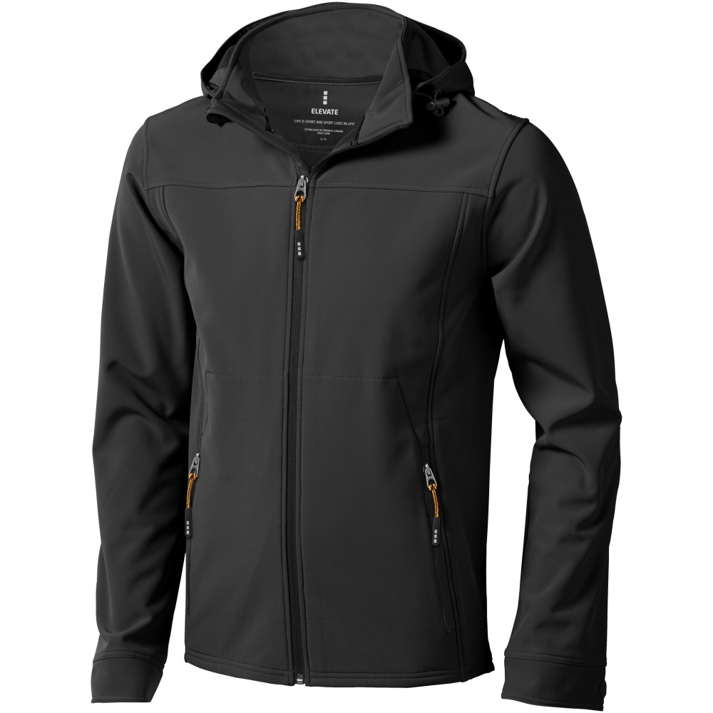Logo trade promotional gifts picture of: Langley softshell jacket, dark grey