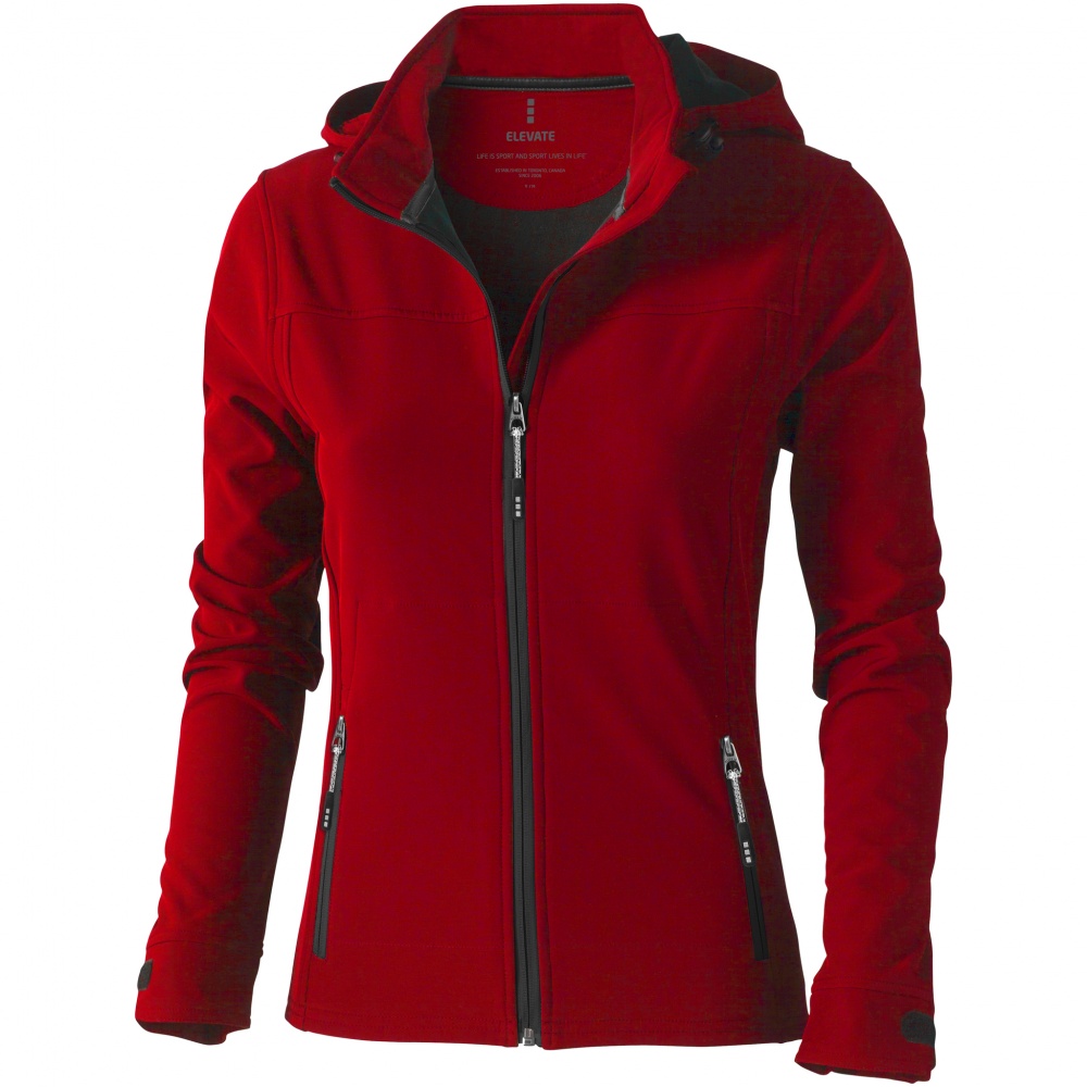 Logo trade promotional gift photo of: Langley softshell ladies jacket, red