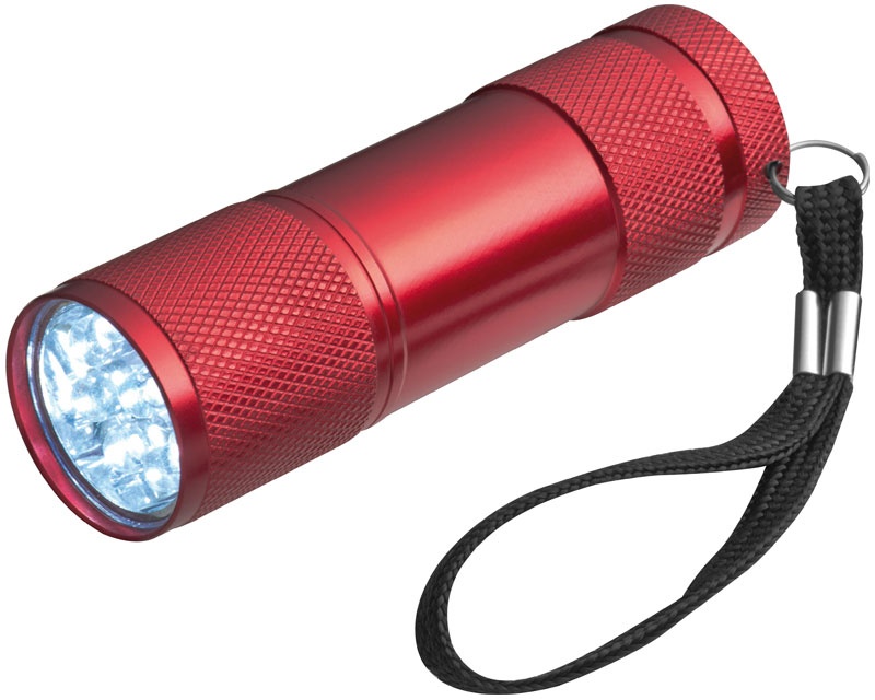 Logotrade business gifts photo of: Flashlight 9 LED, red