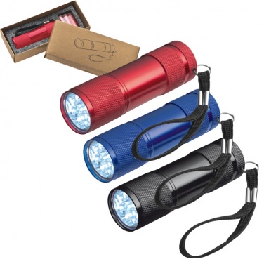 Logo trade advertising products picture of: Flashlight 9 LED, red