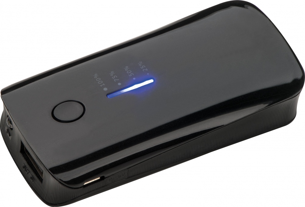 Logotrade promotional giveaway picture of: Powerbank 4000 mAh with USB port in a box, Black