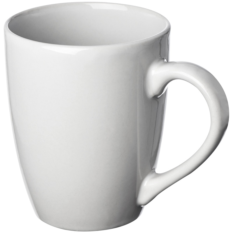 Logo trade promotional merchandise image of: Elegant ceramic mug, white