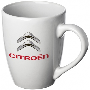 Logo trade promotional giveaway photo of: Elegant ceramic mug, white