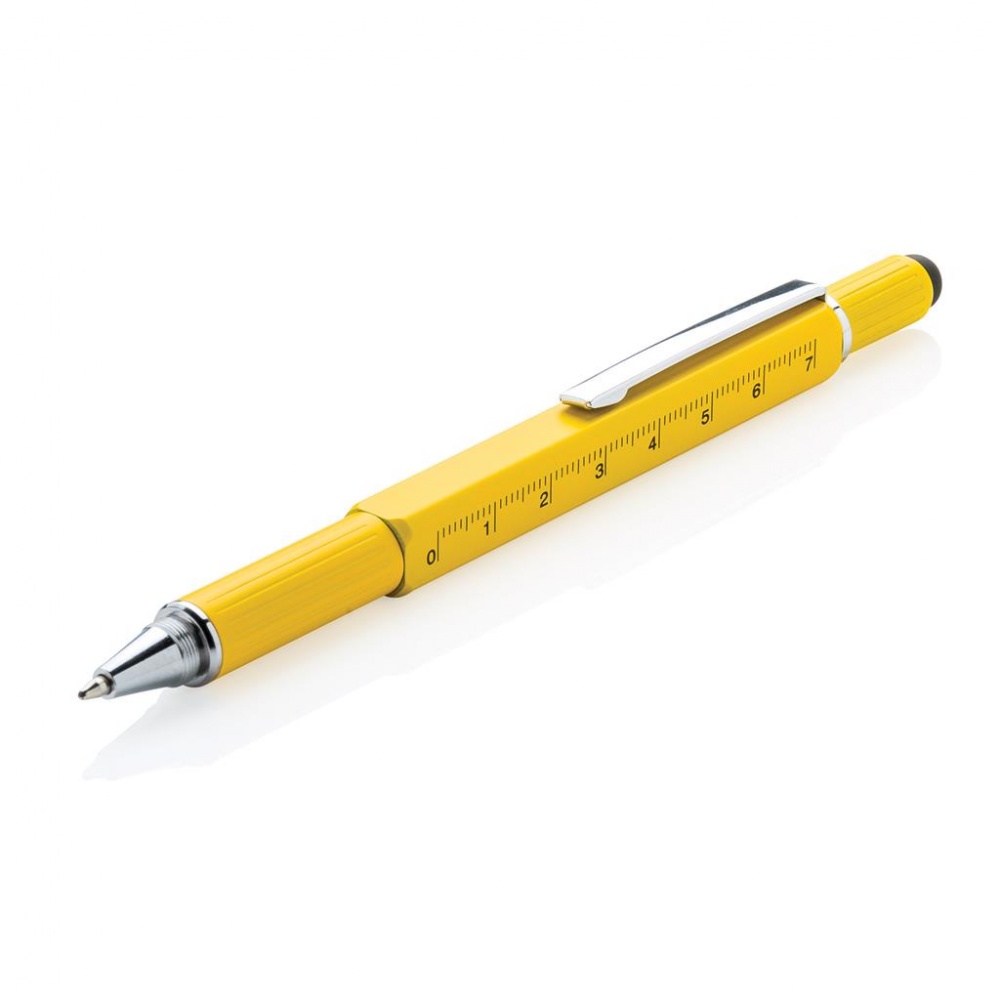 Logo trade corporate gifts picture of: 5-in-1 toolpen, yellow