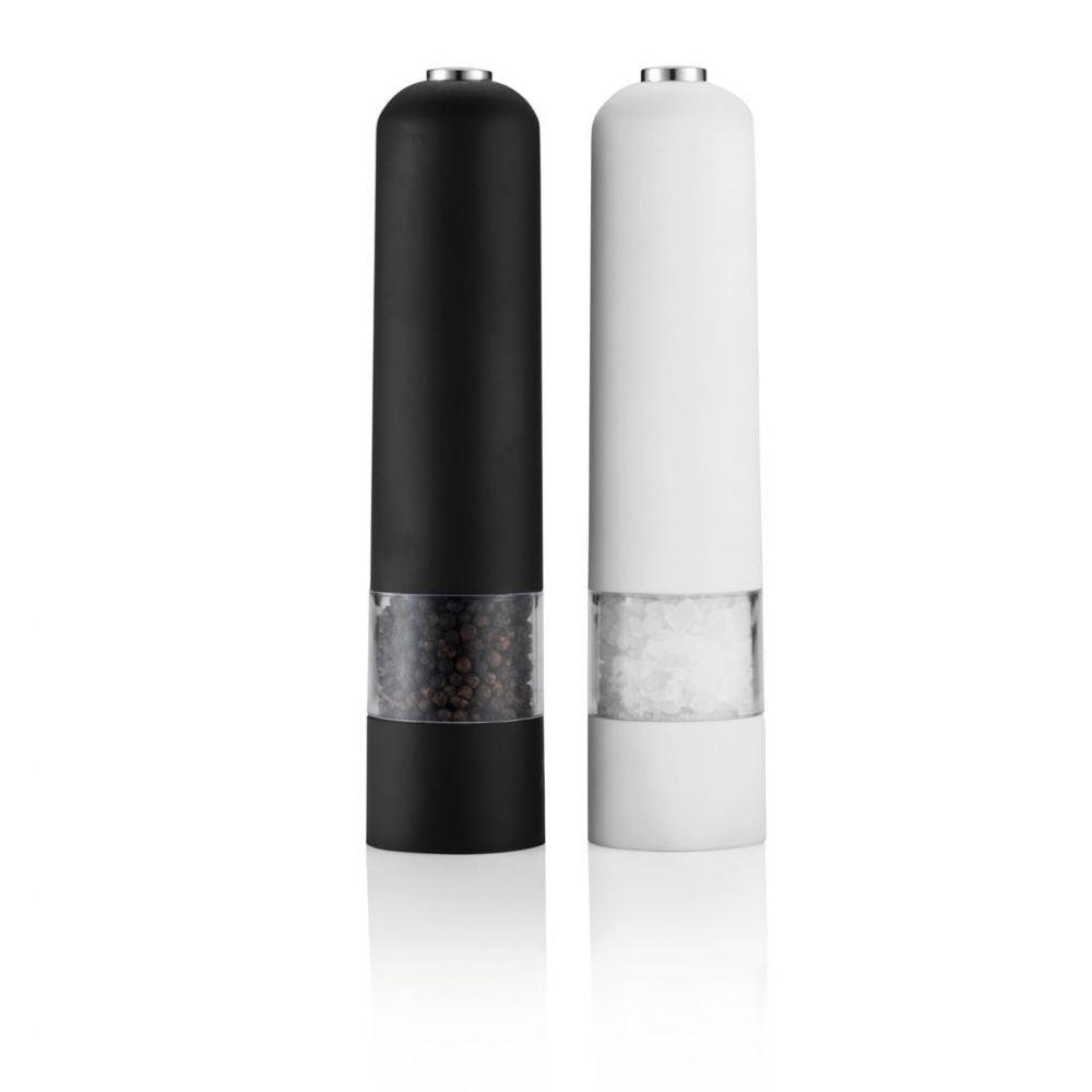 Logotrade corporate gift image of: Electric pepper and salt mill set, white