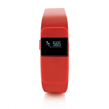 Logo trade promotional gifts image of: Activity tracker Keep fit, red