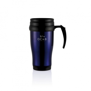 Logo trade corporate gifts image of: Stainless steel mug, purple blue