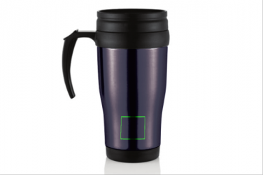 Logo trade business gift photo of: Stainless steel mug, purple blue