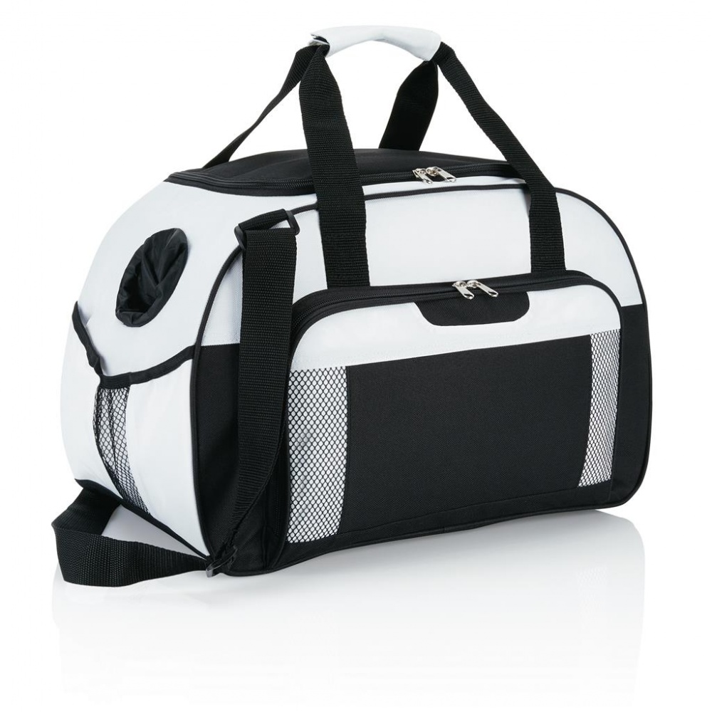 Logotrade promotional gift image of: Supreme weekend bag, white/black
