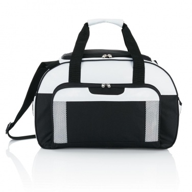 Logo trade corporate gift photo of: Supreme weekend bag, white/black