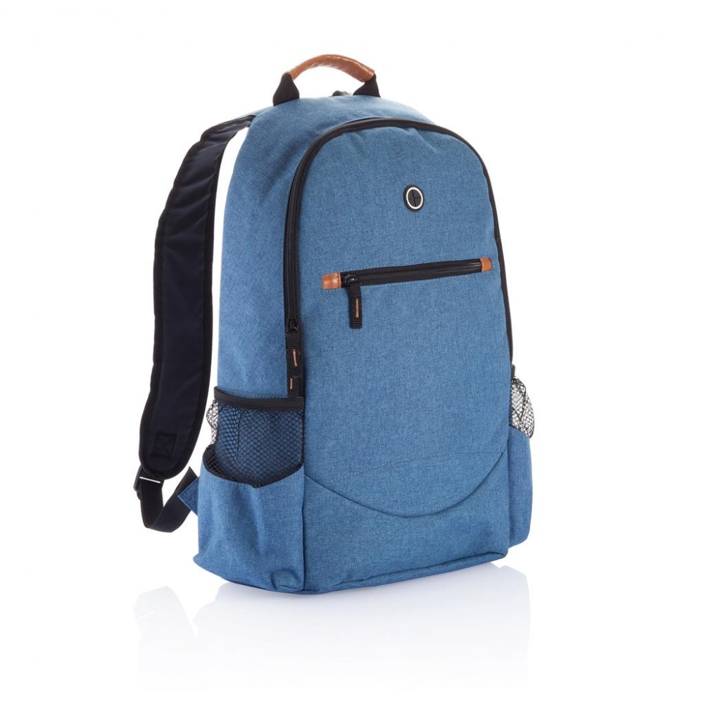 Logo trade promotional product photo of: Fashion duo tone backpack, blue