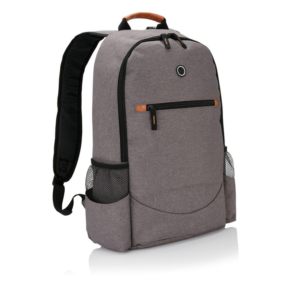 Logo trade promotional items picture of: Fashion duo tone backpack, grey