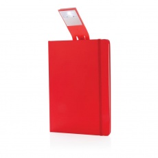 A5 Notebook & LED bookmark, red