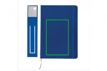 Logo trade promotional product photo of: A5 Notebook & LED bookmark, blue