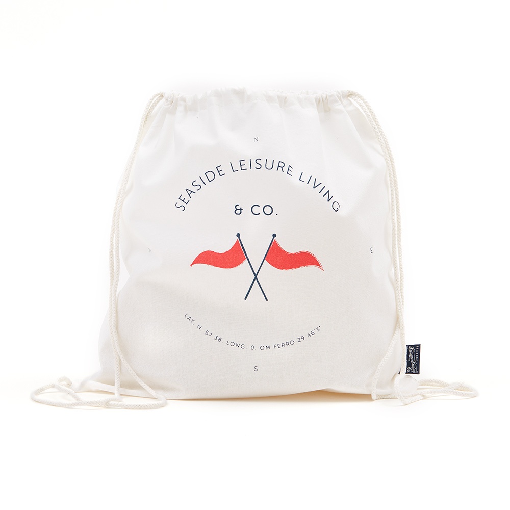 Logo trade advertising products picture of: Cotton bag seaside flags, white