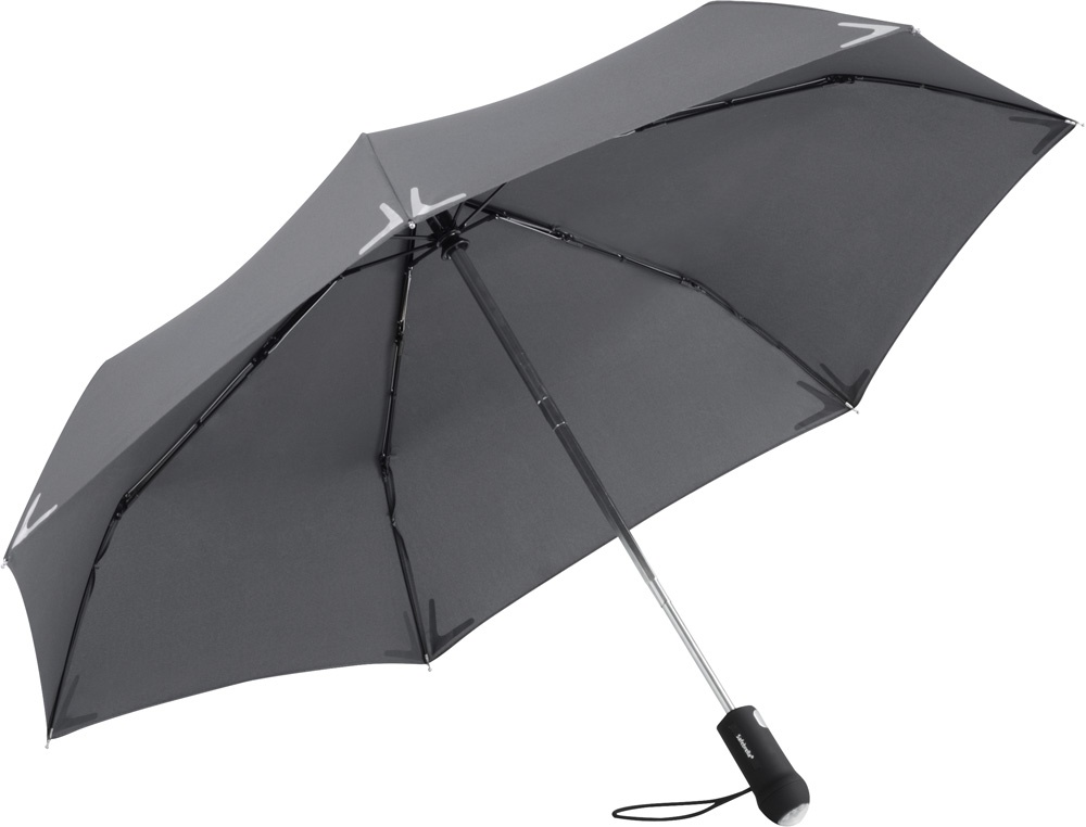 Logotrade promotional giveaways photo of: AOC mini umbrella Safebrella® LED 5471, Grey