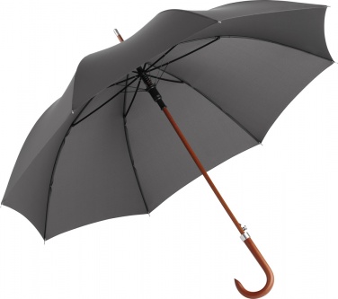 Logo trade promotional products picture of: AC woodshaft golf umbrella FARE®-Collection, Grey