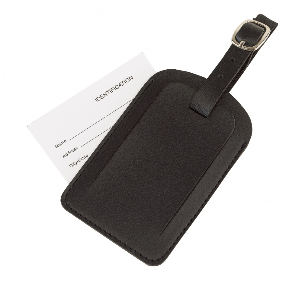 Logotrade promotional giveaways photo of: Luggage tag, Adventure, black