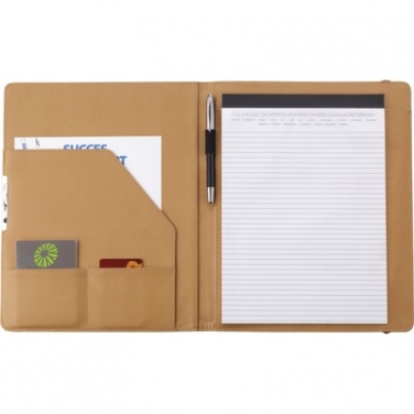 Logo trade promotional products picture of: Conference folder with notebook, Beige
