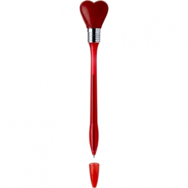 Logotrade promotional giveaway picture of: Ball pen "heart", Red