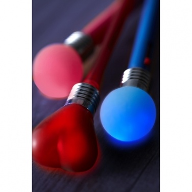 Logo trade promotional gifts image of: Ball pen "heart", Red