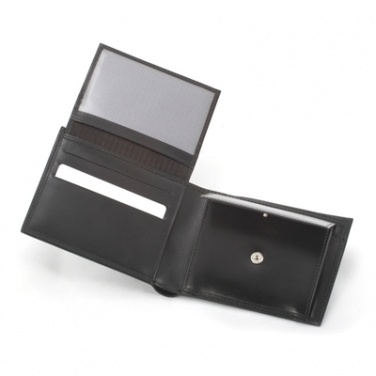 Logo trade promotional products picture of: Mauro Conti leather wallet, black