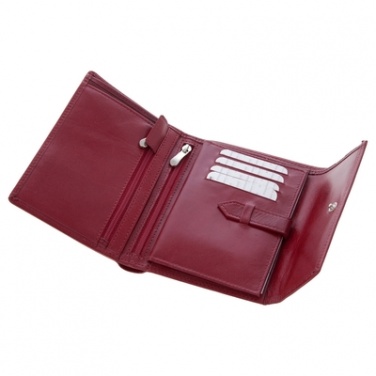 Logotrade promotional item picture of: Mauro Conti leather wallet for women, red