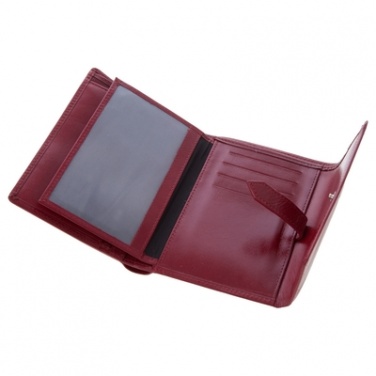 Logo trade advertising products image of: Mauro Conti leather wallet for women, red