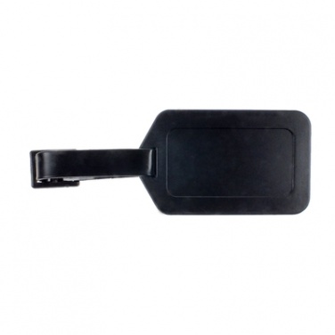 Logo trade promotional merchandise picture of: Luggage tag, Black