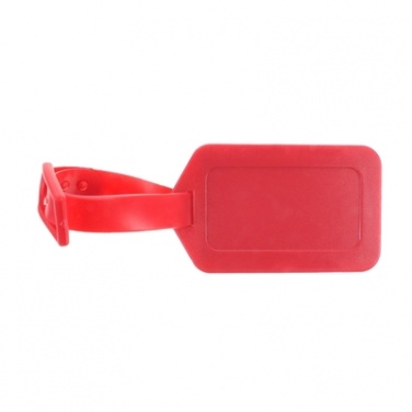 Logo trade promotional merchandise picture of: Luggage tag, Red